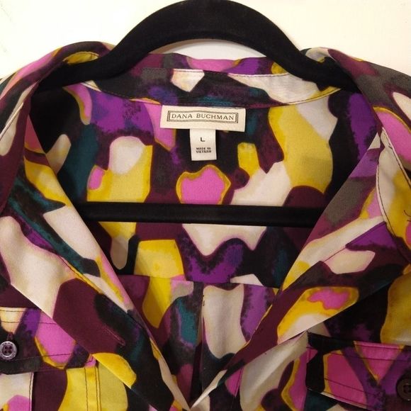 Dana Buchman Woman's Button Up Shirt Size L - Picture 2 of 7